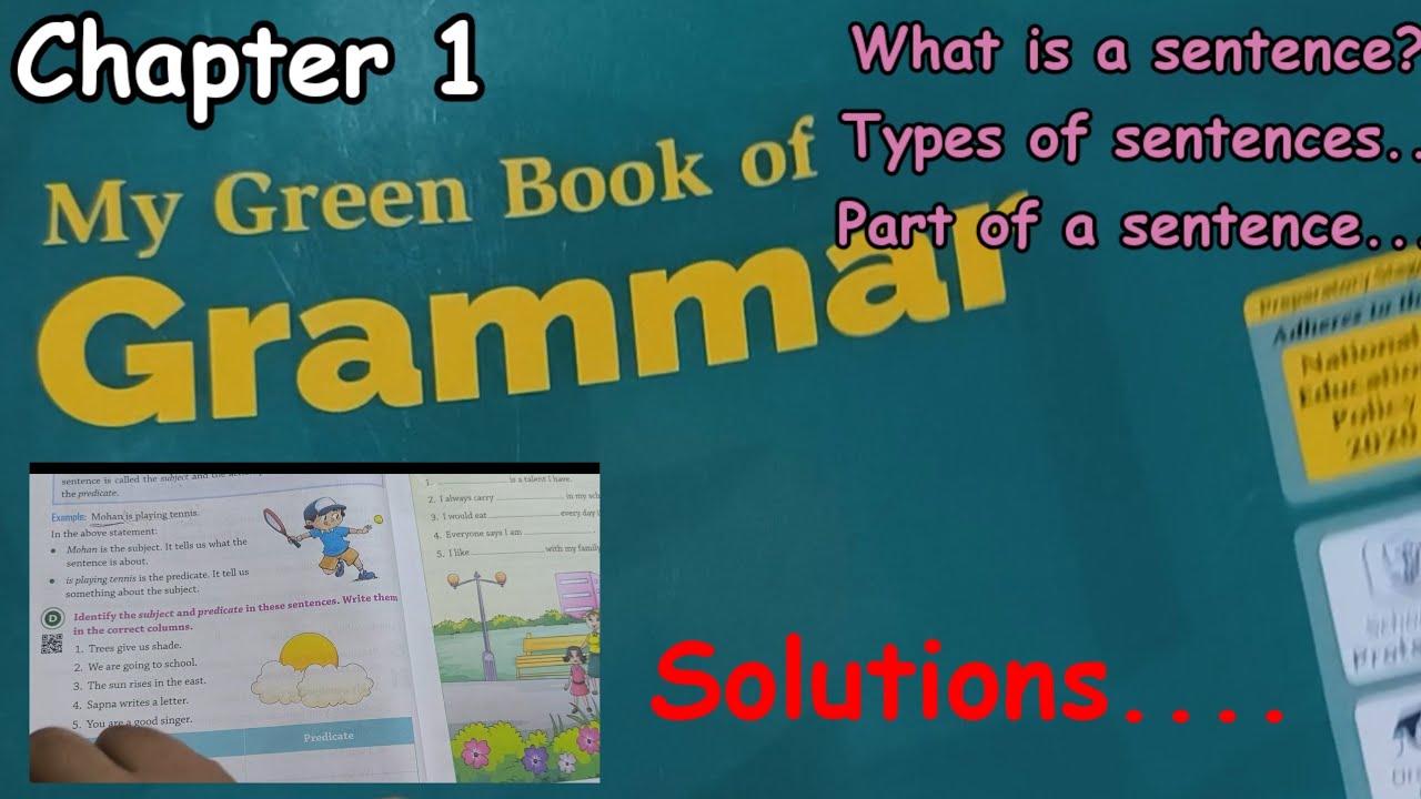 Grammar for kids Chapter 1 Sentences | Types of sentences explanation  #seenuprt #englishgrammar