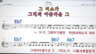 Honey/박진영💋노래방 ,반주, 가라오케 ,악보, 코드, 가사💖Karaoke,MR, Sheet, Music, Code ,Lyrics