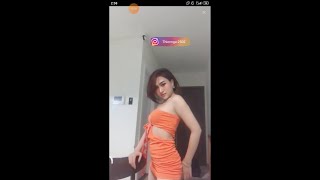 Bigo live cewek cantik mulus  baju orange jangan sampai lolos