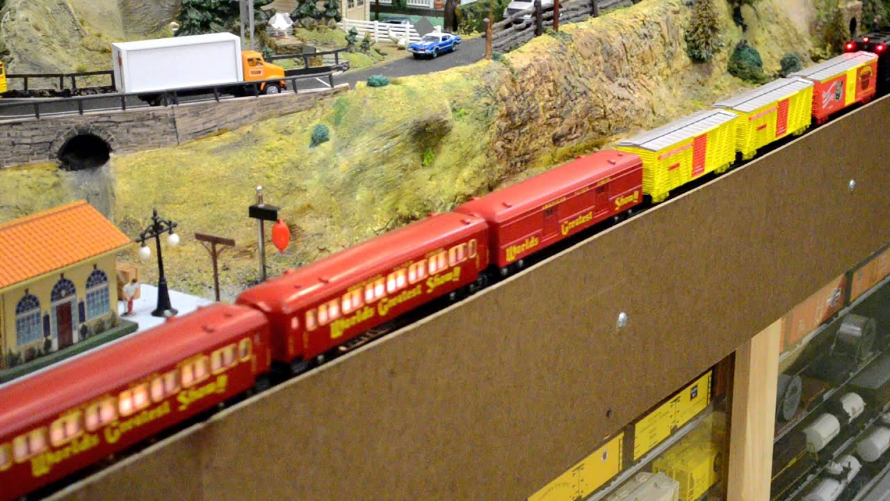 great american flyer circus train 2 youtube american flyer train trestles