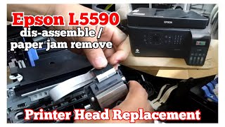 Epson L5590 printer head replacement / paper jam remove / dis-assemble video tutorial