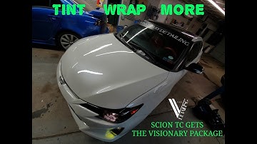 2015 SCION TC GETS SOME TINT AND WRAP WORK AKA VISONARY MODS