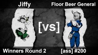 [ass] 200 - Melee Singles WR2 — Jiffy ⟮ICs⟯ vs Floor Beer General ⟮Falcon⟯