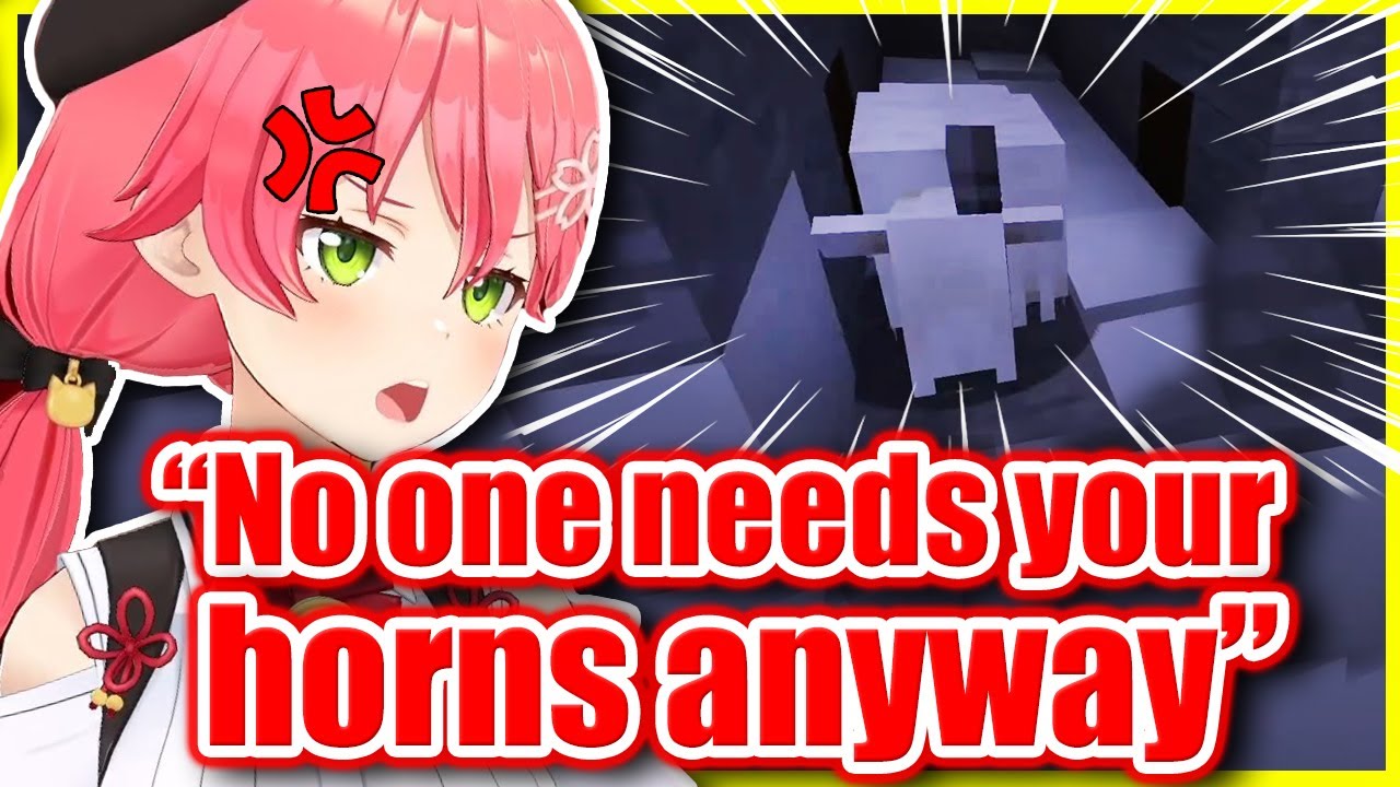 Miko Kept Messing Up With A Goat Until It Got Fed Up - Minecraft 【ENG Sub Hololive】