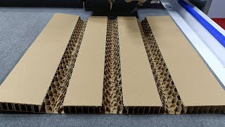 Grooving and Cutting Honeycomb Cardboard with Honeycomb Cardboard Cutting Machine