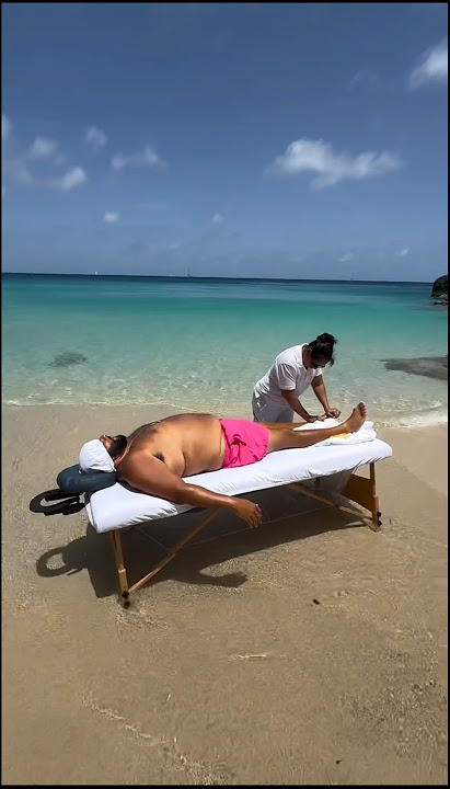Having Massage on Beach! DJ khaled - Be Fresh #djkhaled #shorts