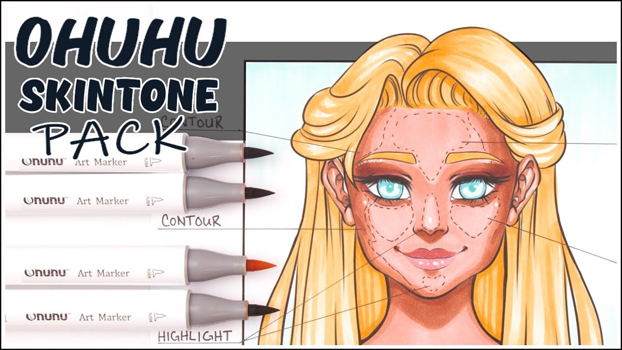 How to Color Skin Tones with the Ohuhu Marker Skin Tone Pack ✨ 