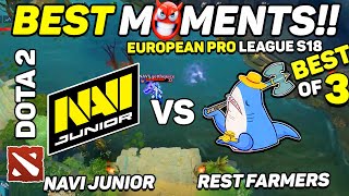 NaVi Junior vs REST FARMERS - HIGHLIGHTS - European Pro League S18 | Dota 2