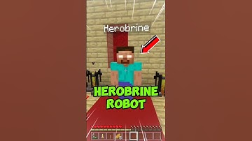 😱 i Made A HEROBRINE ROBOT in Minecraft |#shorts #short #minecraft #minecraftshorts