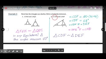 Lesson 6.4 Prove Triangles Similar by AA Video Lesson Geometry