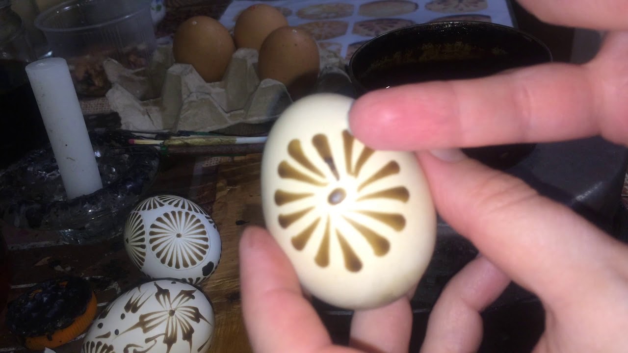 Лемківська писанка сірником.