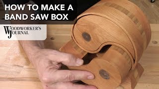 A band saw box is a type of wood box that is made entirely with a band saw. A solid or laminated block of wood is cut and shaped 