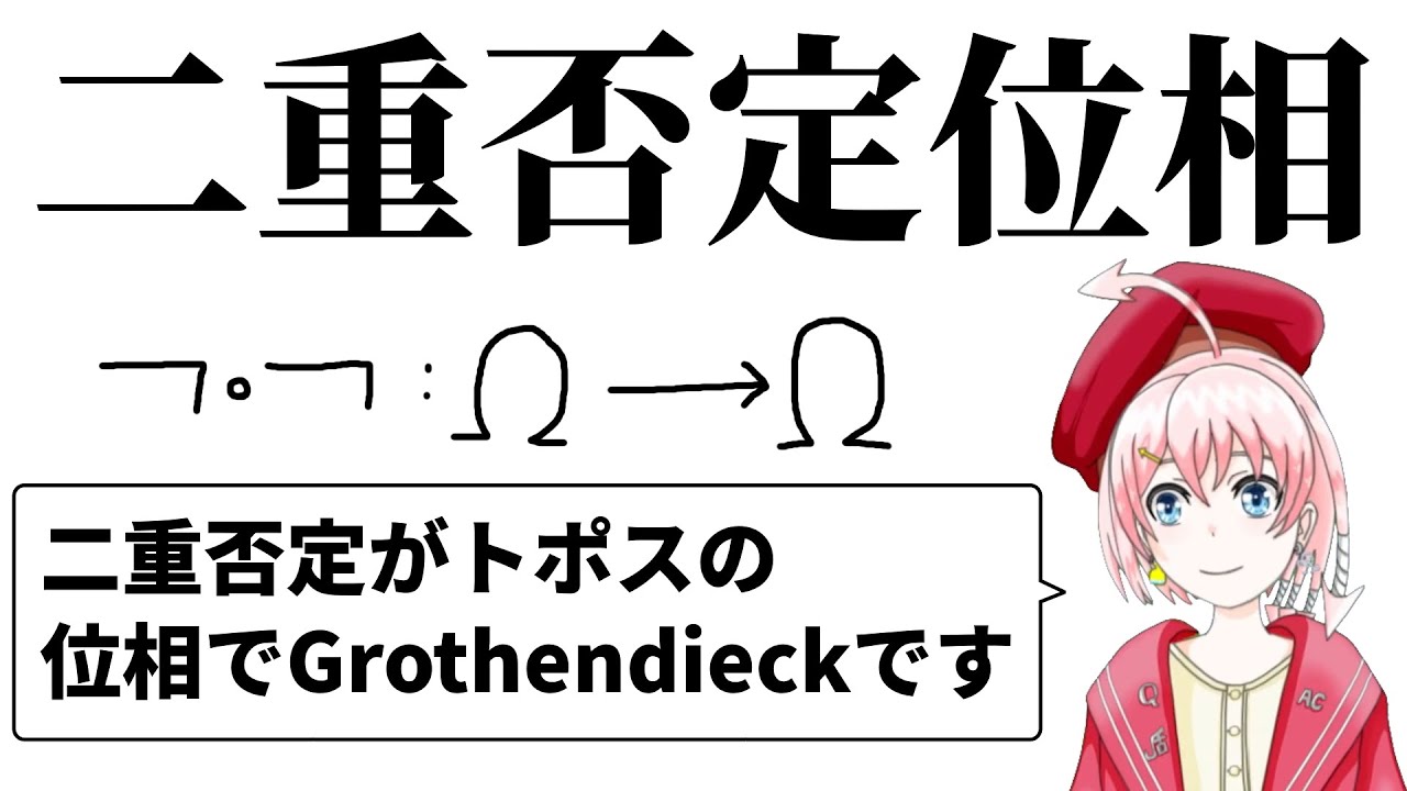 【圏論】二重否定位相【トポス】