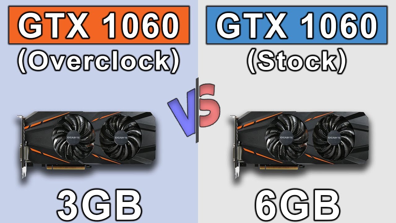 Med vilje indlogering Minister GTX 1060 (3GB) OC vs GTX 1060 (6GB) Stock | New Games Benchmarks - YouTube