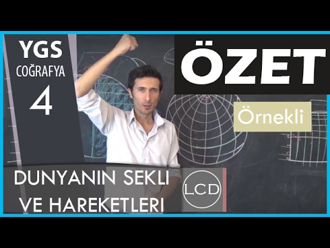 Dünyanın Şekli ve Hareketleri YGS COĞRAFYA / ÖZET