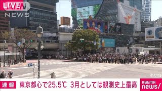 【速報】東京都心で25.5℃　3月としては観測史上最高(2024年3月31日)