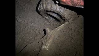 Blown tire in Elbe Hills ORV Park at night