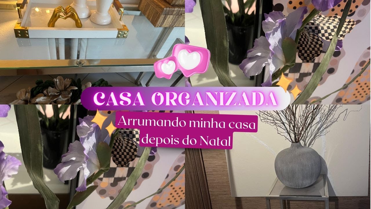 Arrumando a casa depois do Natal por aqui EUA