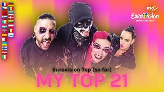 MY TOP 21 (so far) +🇸🇲 • Eurovision Song Contest 2024