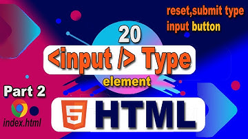 HTML Input Type All Attribute || Input Type Phone in HTML5 in Urdu/Hindi || Type Input Submit Reset