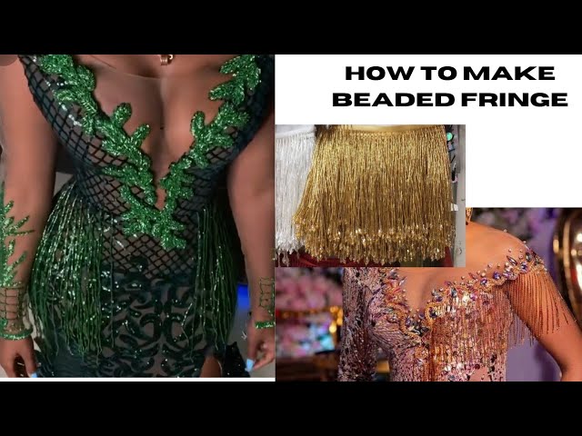 Beaded Fringe · How To Make A Techniques · Sewing on Cut Out +