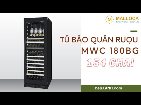 BepXANH.com | Giới thiệu tủ rượu đứng độc lập/âm tủ Malloca MWC-180BG