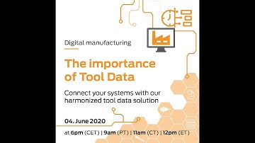 Digital manufacturing – The importance of Tool Data
