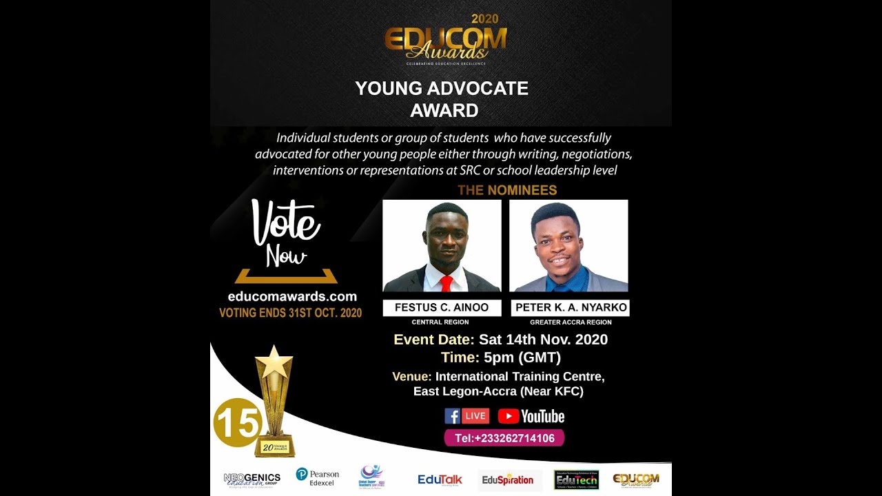 EDUCOM AWARDS 2020 – YOUNG ADVOCATE AWARD