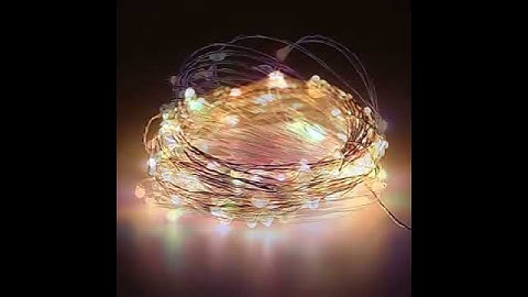 Solar String Lights, LED Solar Fairy Lights Waterproof Outdoor String Lights 33ft Copper Wire Lights
