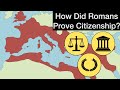 How did people prove citizenship in Ancient Rome?