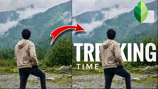 Snapseed text behind image | how to add text behind person | snapseed 3d text editing