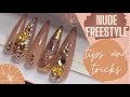 How to make press on nails in depth | freestyle nail set | Gelx nail art designs | gel nail art