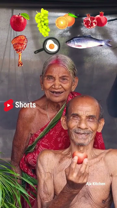 Indian 🇮🇳Grandpa 👴 Healthy 💪Emoji Eating Challenge🍗🍎🍊🍇🍳🐟🍓 7 Emoji #shorts #ytshorts #Challange