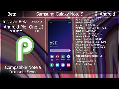 Actualizar a Android 9.0 Pie Beta - Samsung Galaxy Note 9 N960F Exynos