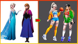 Elsa And Anna Frozen Glow Up Stunning Transformation Into Sporty Style