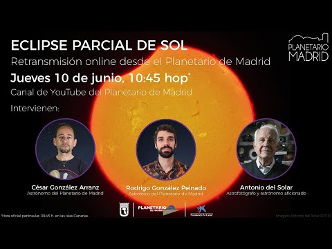 ECLIPSE PARCIAL DE SOL 10 DE JUNIO DE 2021 DESDE EL PLANETARIO DE MADRID