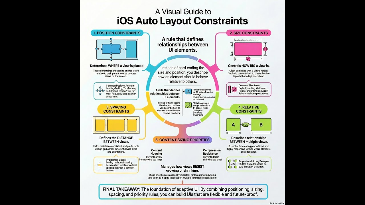 📐 What Are Constraints in Auto Layout? (Types Explained) | Hin