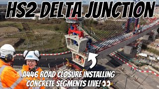 HS2 Delta Junction Installing Concrete Segments Live A446 Road Closure - New & Unseen 25th Feb 2026
