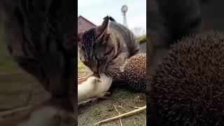 Weasel vs. Hedgehog Spines + Surprise Cat Aerial Takedown