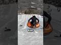 He is the first person to Go Sledding on a ICE sled #shorts