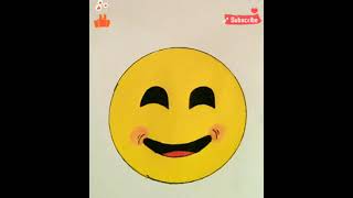 #رسم_ايموجي_#سمايل_مضحك#ايموجي |Smile emoji drawing|Learn to draw smiling #emoji#shorts