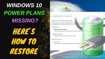 How to Add or Delete Custom Power Plans in Windows 10