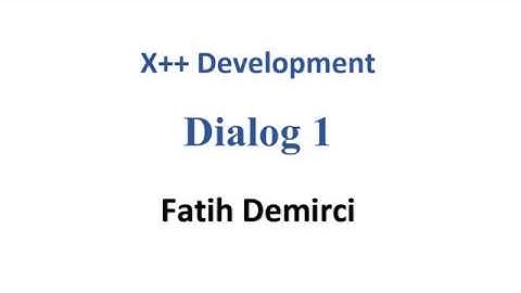 X++ Development : Dialog