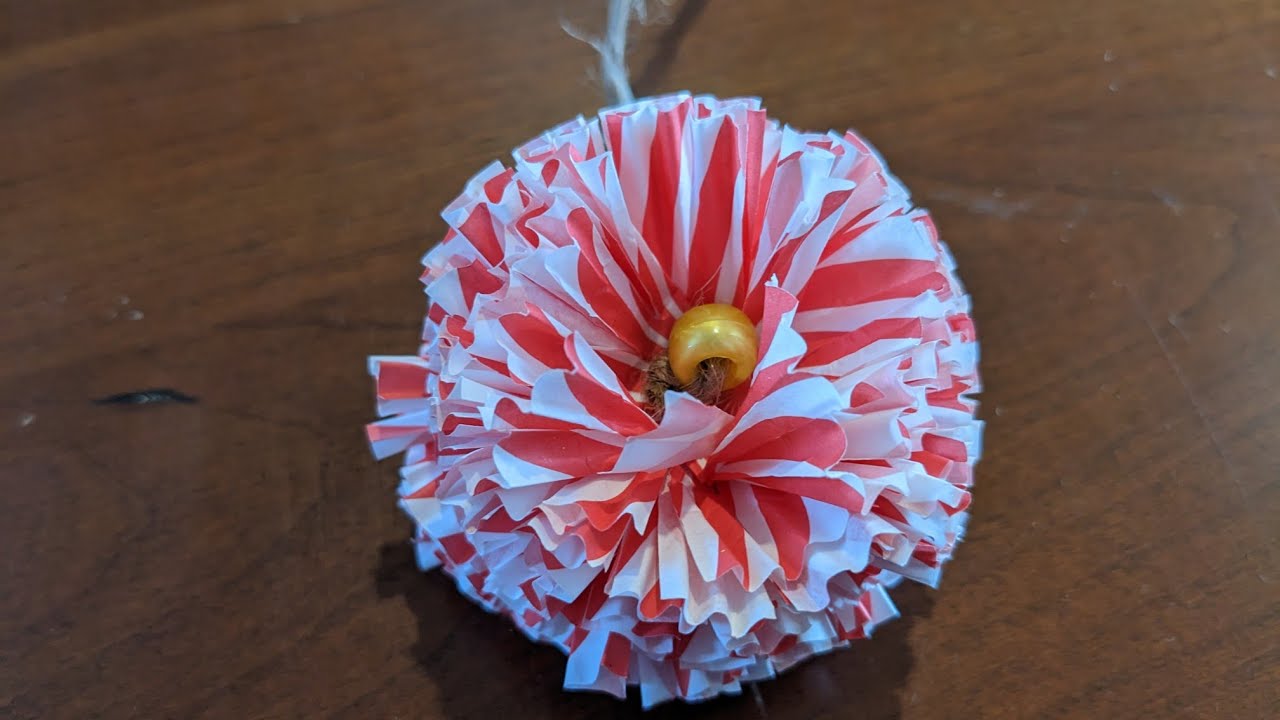 Paper Flower Bouquet With Cupcake Liner Accordian Folded Flowers