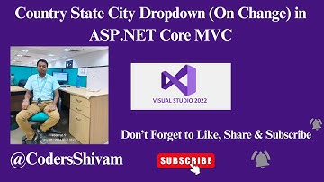 Country State City Dropdown On Change in ASP Dotnet Core MVC