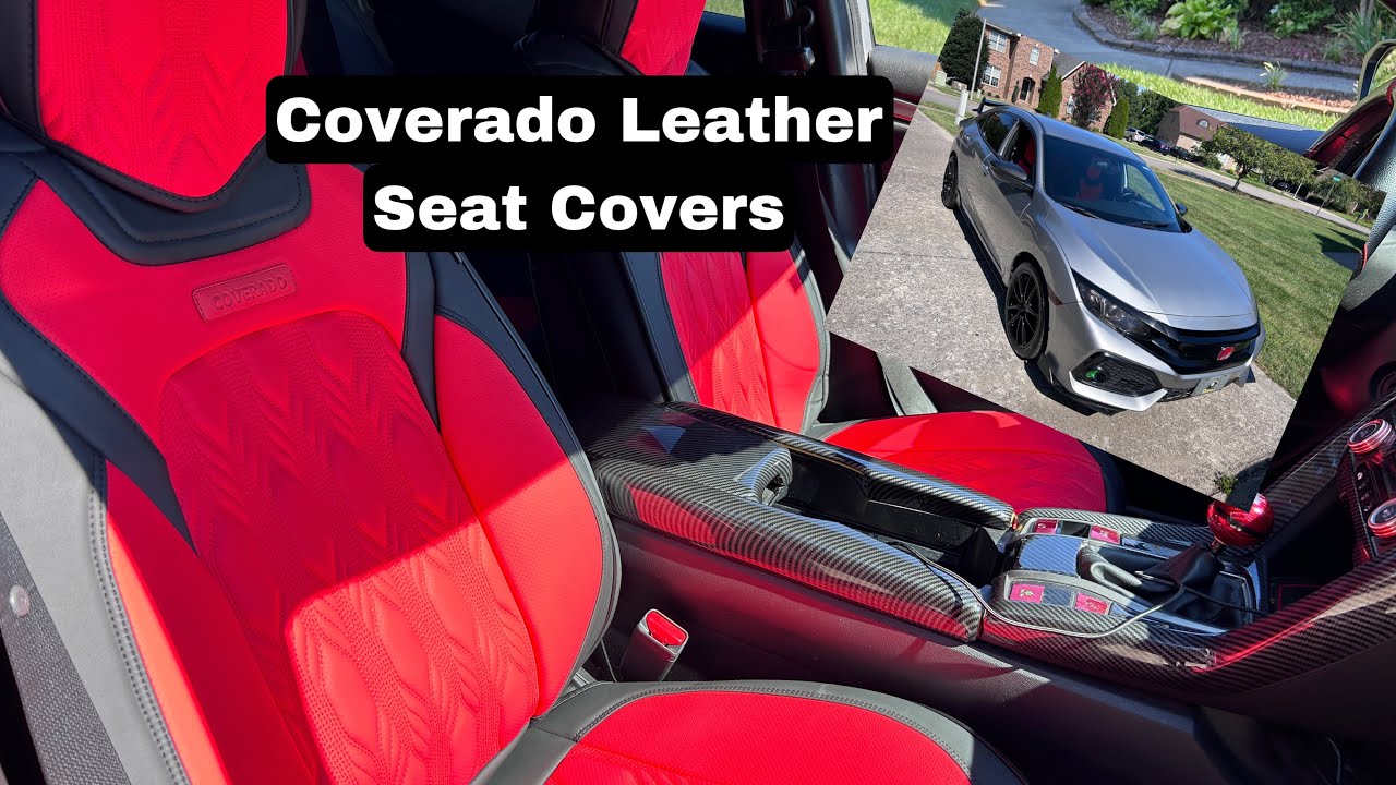 Coverado 5 Seat Cover Set-Premium Nappa Leather-Washable-Universal Fit  Product Review-18 Honda Civic 