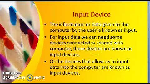 Std 4; Chapter- 1 Computer: Input - Output Devices (Parts-1)