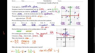 Geometry 1-2a Concept Guide: Points, Lines, and Plains