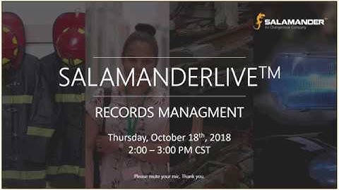 SalamanderLive: Records Management Webinar 10182018