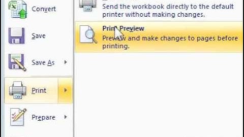 How to preview a page before printing in Excel
